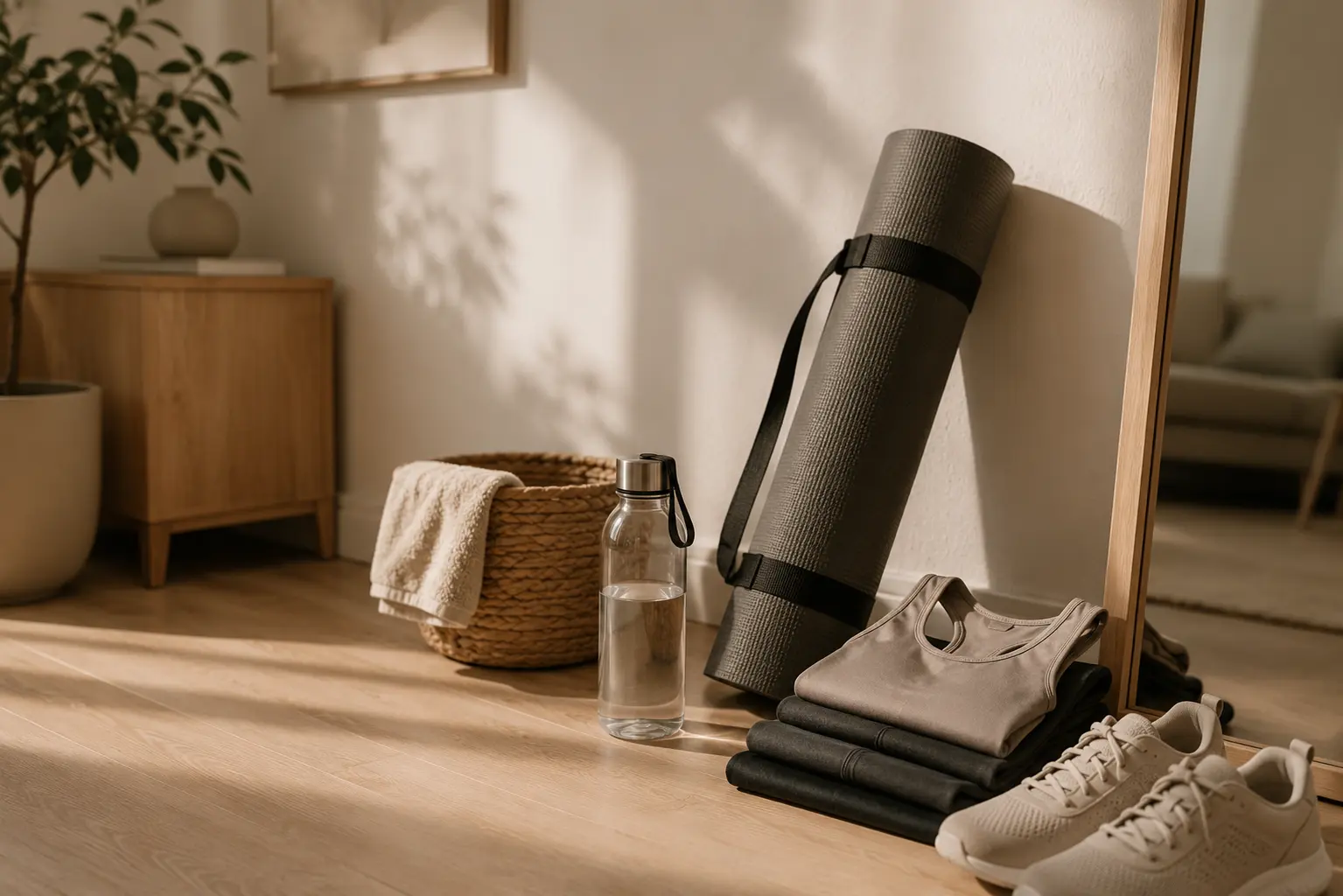motivatie om te gaan sporten als spullen klaarliggen