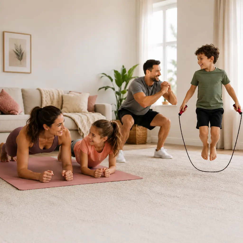 thuis sporten met het hele gezin via Fit at Home
