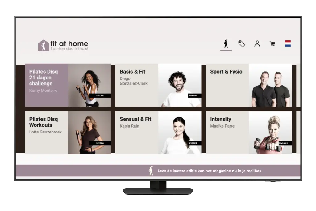 Fit at Home app met meer dan 1500 thuis workouts op TV app