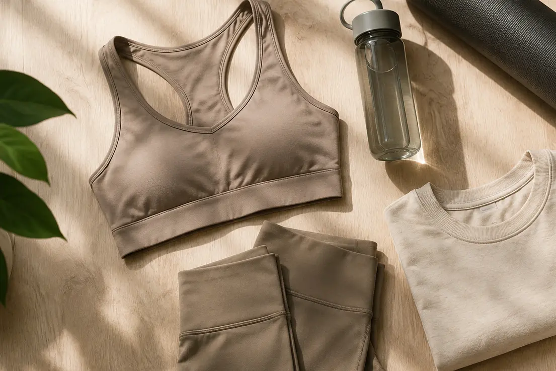 Comfortabele sportkleding voor thuis sporten en fitness oefeningen